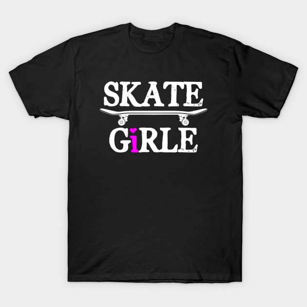 Funny Skater Skateboard Skateboarding Girl T-Shirt by ChrifBouglas